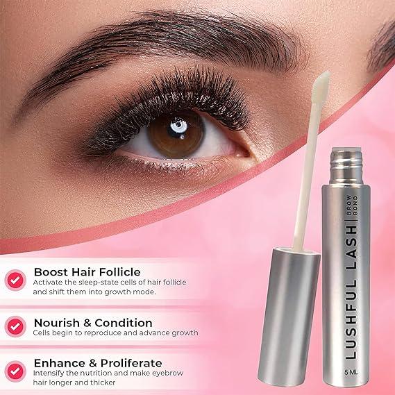Lushful Lash Eyebrow Growth Serum – Pack of 2 | Enhances Thicker, Fuller Brows