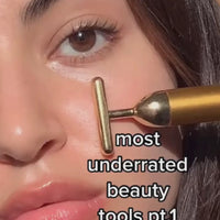 Luxury Energy Beauty Bar – Gold-Plated Facial Massager